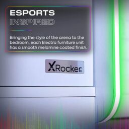 X Rocker Electra Chest of 3 Drawers Sideboard with LED Lights in White - thumbnail 4
