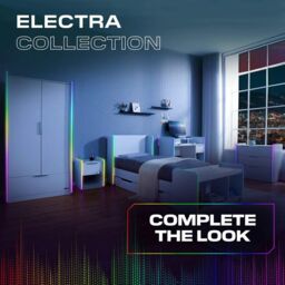 X Rocker Electra Chest of 3 Drawers Sideboard with LED Lights in White - thumbnail 9
