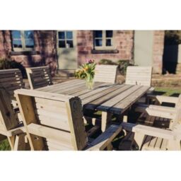 Churnet Valley Garden Furniture Ltd Ergo 8 Seater Table Set - Min. Assembly Required - Set of Cushions Inc in Brown - thumbnail 3