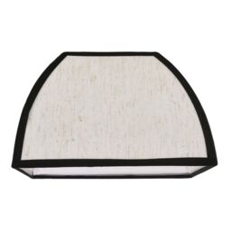 Happy Homewares Vintage Victorian Square Lamp Shade in Oatmeal Linen & Black Trim - Size: 10 inches - thumbnail 2