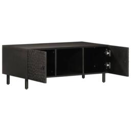 Berkfield Home Beautiful Coffee Table Black 100x54x40 cm Solid Wood Mango - Size: 100 x 54 x 40 cm - thumbnail 4