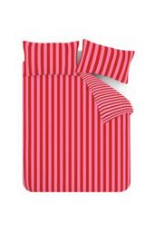 Sassy B 'Stripe Tease' Reversible Duvet Cover Set in Red - Size: Single - thumbnail 5