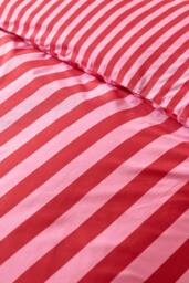 Sassy B 'Stripe Tease' Reversible Duvet Cover Set in Red - Size: Single - thumbnail 4
