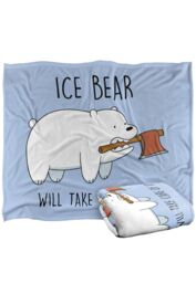 Cartoon Network We Bare Bears Take Care of It Silky Touch Super Soft Throw Blanket 152 X 127 cm in White - thumbnail 2