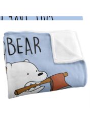 Cartoon Network We Bare Bears Take Care of It Silky Touch Super Soft Throw Blanket 152 X 127 cm in White - thumbnail 3