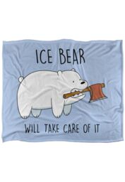 Cartoon Network We Bare Bears Take Care of It Silky Touch Super Soft Throw Blanket 152 X 127 cm in White - thumbnail 1
