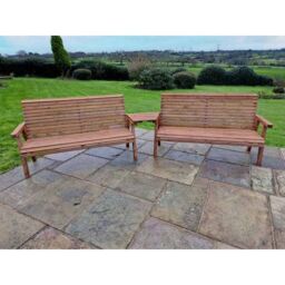 Churnet Valley Garden Furniture Ltd Valley 2X3B Set Angled Tray - Fully Assembled - Set of Cushions Inc in Brown - thumbnail 1