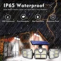 EONLION 1Pcs Outdoor 122 LED Solar PIR Motion Sensor Wall Light in Black - thumbnail 3