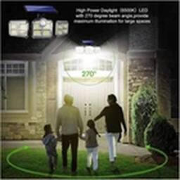 EONLION 1Pcs Outdoor 122 LED Solar PIR Motion Sensor Wall Light in Black - thumbnail 4