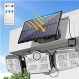 EONLION 1Pcs Outdoor 122 LED Solar PIR Motion Sensor Wall Light in Black - thumbnail 2