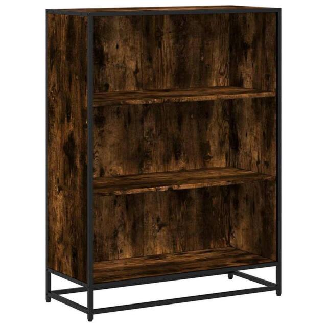 Berkfield Home Book Cabinet Smoked Oak 80.5x35x107.5 cm Engineered Wood in Brown - image 1