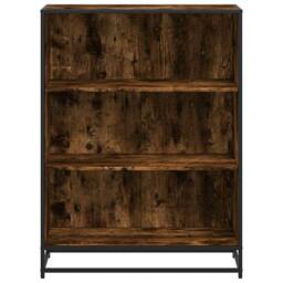 Berkfield Home Book Cabinet Smoked Oak 80.5x35x107.5 cm Engineered Wood in Brown - thumbnail 4
