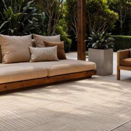 THE RUGS Ted Baker Nightingale Reversible Checkered Rug Indoor Outdoor in Beige - Size: 160 cm x 230 cm - thumbnail 3