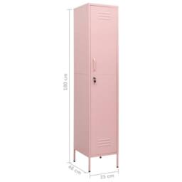 Berkfield Home Locker Cabinet Pink 35x46x180 cm Steel - Size: 35 x 46 x 180 cm - thumbnail 9