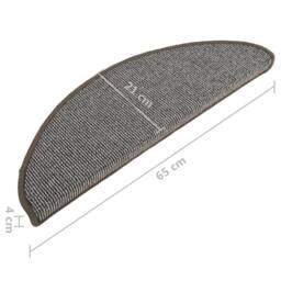 Berkfield Home Carpet Stair Treads 15 pcs Grey 65x21x4 cm - Size: Medium - thumbnail 8
