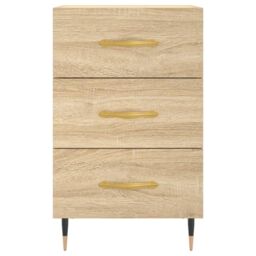 Berkfield Home Bedside Cabinet Sonoma Oak 40x40x66 cm Engineered Wood in Brown - Size: 40 x 40 x 66 cm - thumbnail 5