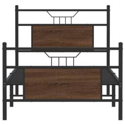 Berkfield Home Bed Frame without Mattress Brown Oak 90x200 cm Engineered Wood - thumbnail 6