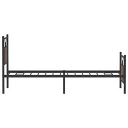 Berkfield Home Bed Frame without Mattress Brown Oak 90x200 cm Engineered Wood - thumbnail 7