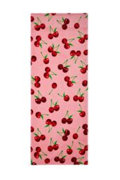 Catherine Lansfield 'Cherries' Cotton Beach Sun Lounger Towel in Pink - thumbnail 4