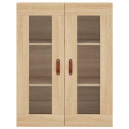 Berkfield Home Wall Mounted Cabinet Sonoma Oak 69.5x34x90 cm in Light Oak - thumbnail 6