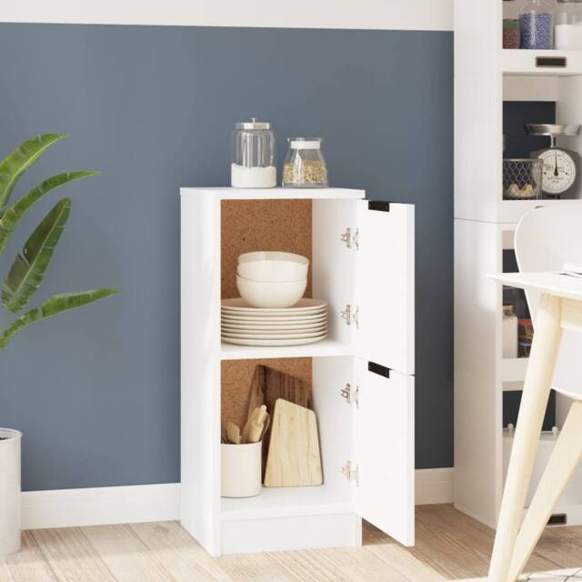 Berkfield Home Sideboard White 30x30x70 cm Engineered Wood - Size: 30 x 30 x 70 cm - image 1