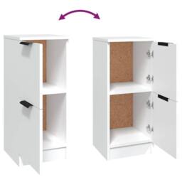 Berkfield Home Sideboard White 30x30x70 cm Engineered Wood - Size: 30 x 30 x 70 cm - thumbnail 8