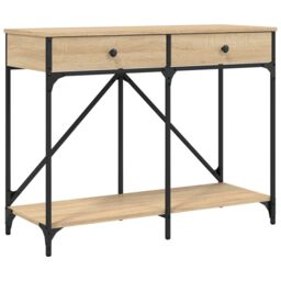 Berkfield Home Console Table Sonoma Oak 100x39x78.5 cm Engineered Wood in Brown - thumbnail 2