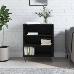 Berkfield Home Sideboard Black 57x35x70 cm Engineered Wood - Size: 57 x 35 x 70 cm - thumbnail 2