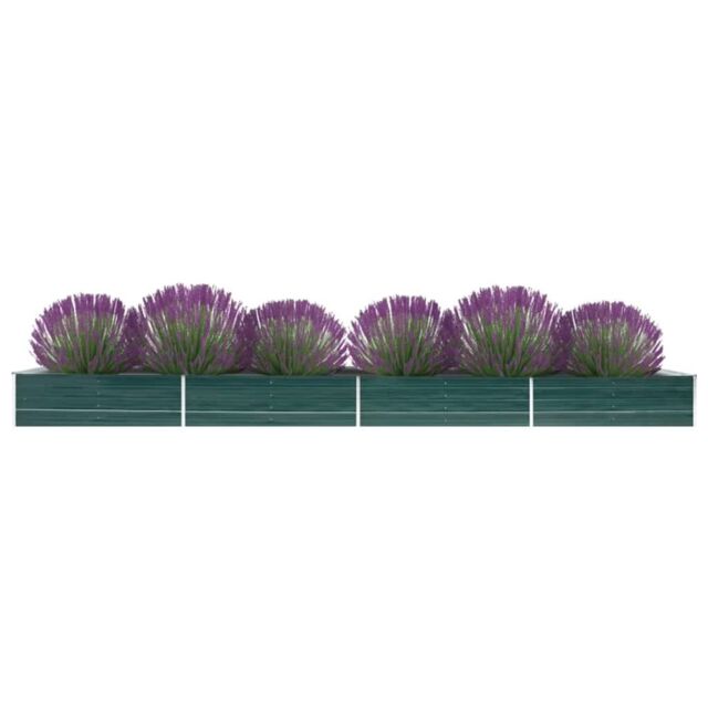 Berkfield Home Garden Raised Bed Galvanised Steel 600x80x45 cm Green - Size: 600 x 80 x 45 cm - image 1