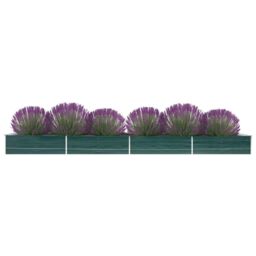 Berkfield Home Garden Raised Bed Galvanised Steel 600x80x45 cm Green - Size: 600 x 80 x 45 cm