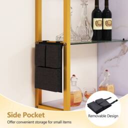 Costway Floating Shelves w/Lights Remote&APP Control 6-Tier Wall Mounted Shelf in White - thumbnail 6