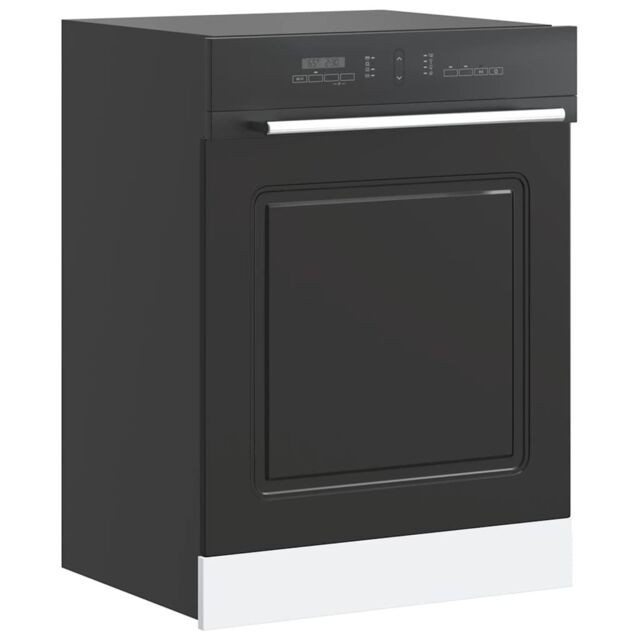 Berkfield Home Dishwasher Panel¬†Kalmar¬†Black 60x1.5x67 cm Engineered Wood in Black - image 1