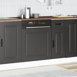 Berkfield Home Dishwasher Panel¬†Kalmar¬†Black 60x1.5x67 cm Engineered Wood in Black - thumbnail 3