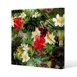 Benjamin Tate Design Tropical Foliage (Canvas Print) / 101 x 101 x 4cm in Natural - Size: 101 x 101 x 4 cm - thumbnail 1