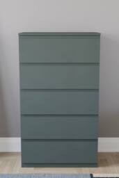 HD Designs Denver 5 Drawer Chest of Drawers Storage in Green - thumbnail 3