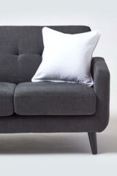 Homescapes Cotton Plain Cushion Cover in Off-White - Size: 30 cm x 30 cm - thumbnail 4
