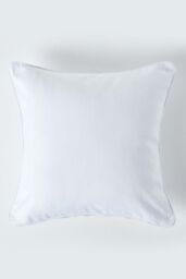 Homescapes Cotton Plain Cushion Cover in Off-White - Size: 30 cm x 30 cm - thumbnail 1