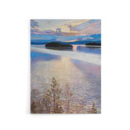 "Artery8 Akseli Gallen Kallela Lake View Coastal Landscape Canvas Art Print - Size: W12"" x H16""" - thumbnail 1