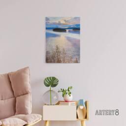 "Artery8 Akseli Gallen Kallela Lake View Coastal Landscape Canvas Art Print - Size: W12"" x H16""" - thumbnail 3