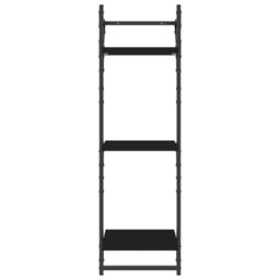 Berkfield Home Beautiful 3-Tier Wall Shelves with Bars 2 pcs Black 30x25x100 cm - Size: 30 x 25 x 100 cm - thumbnail 5
