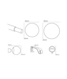 New Edge Blinds Finesse Extendable Curtain Pole in Silver - Size: 170 cm - thumbnail 2