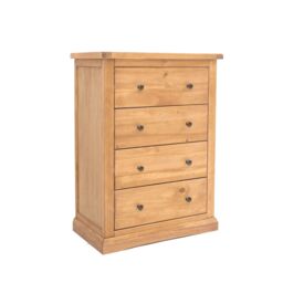 Cabinet Bits Lucca 4 Drawer Chest of Drawers Brass Knob in Light Brown - thumbnail 2