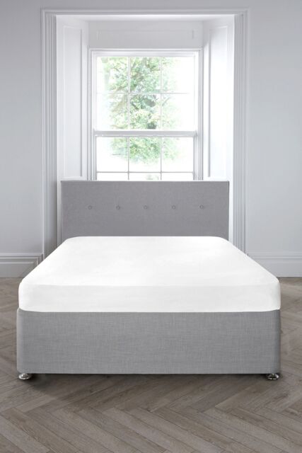 Appletree 'Premium 200TC Plain Dye' Hotel Quality 100% Percale Cotton Deep Fitted Bed Sheet in White - Size: Double Fitted - image 1