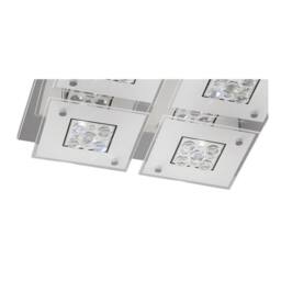 Netlighting Cosmic Flush Ceiling Square 4 Light Polished Chrome Glass Crystal in Grey - thumbnail 5