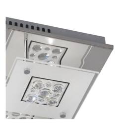 Netlighting Cosmic Flush Ceiling Square 4 Light Polished Chrome Glass Crystal in Grey - thumbnail 7