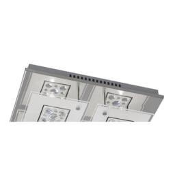 Netlighting Cosmic Flush Ceiling Square 4 Light Polished Chrome Glass Crystal in Grey - thumbnail 4