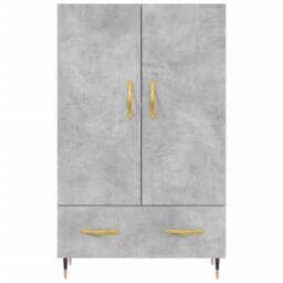 Berkfield Home Highboard Concrete Grey 69.5x31x115 cm Engineered Wood - thumbnail 6