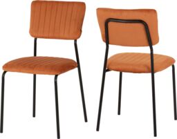 Seconique Sheldon Chair( Set Of 4 ) in Burnt Orange - thumbnail 2