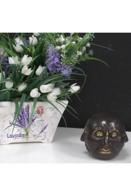 KDMD Four Face Buddha Brass Fengshui Ornament - 10cm for Home & Spa Decor in Dark Brown - image 1