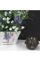 KDMD Four Face Buddha Brass Fengshui Ornament - 10cm for Home & Spa Decor in Dark Brown